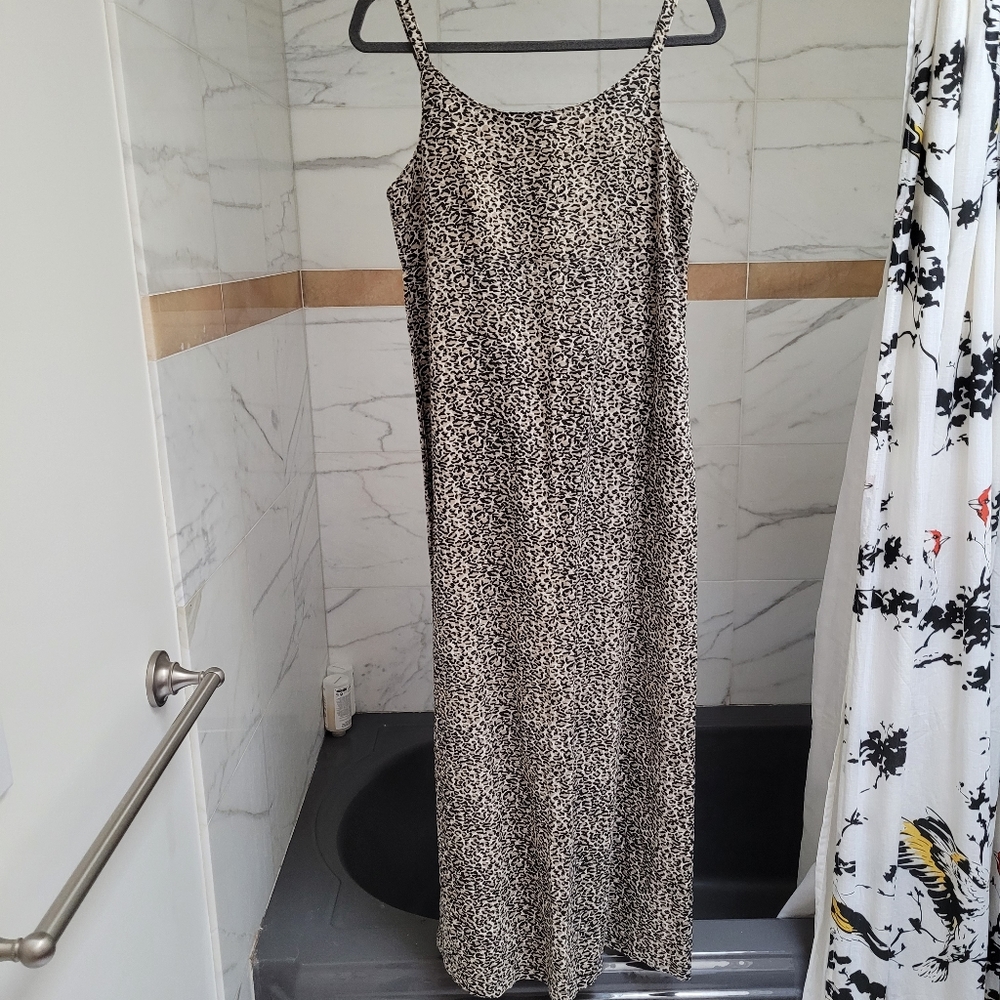 Leopard Print Spaghetti Strap Maxi